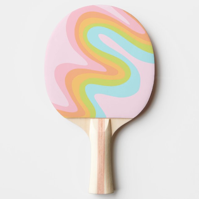 Pala De Ping Pong Arcoiris pastel (Anverso)