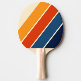 Pala De Ping Pong Arcoiris retro del desierto negrita a rayas