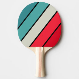 Pala De Ping Pong Arcoiris retro sigiloso negrita a rayas