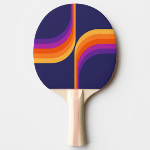 Pala De Ping Pong Arcos coloridos de estilo retro