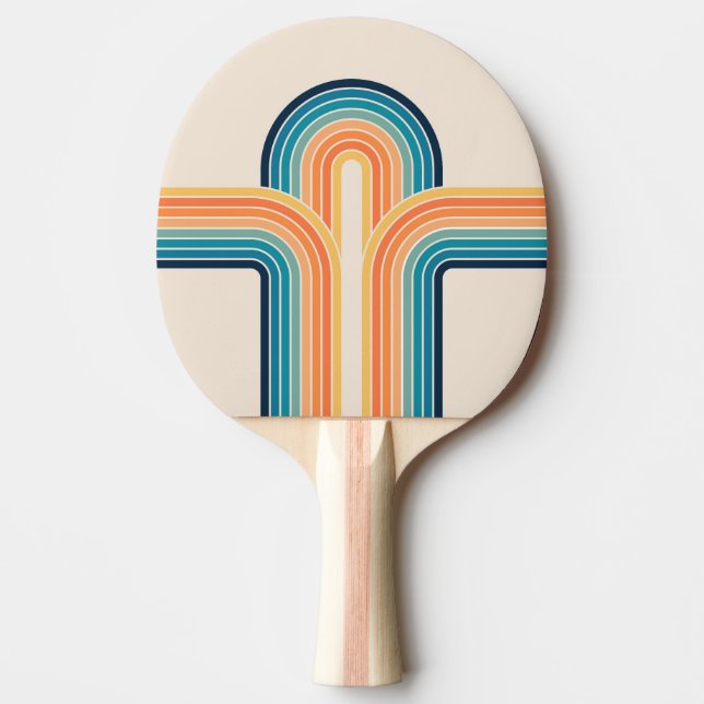 Pala De Ping Pong Arcos triple retro coloridos (Anverso)