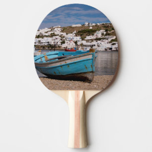 Pala De Ping Pong Área del puerto y el puerto con barcos pesqueros g