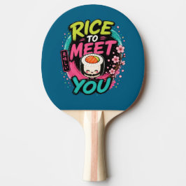 Pala De Ping Pong Arroz para Conocerte – Diseño de Sushi Kawaii Lind