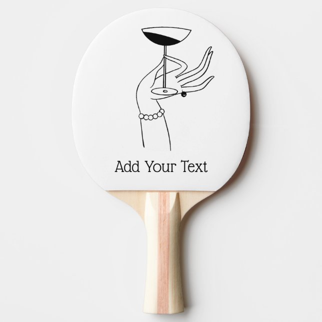 Pala De Ping Pong Art Deco Lady's Hand Holding Champagne Glass (Anverso)