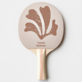 Pala De Ping Pong Arte abstracto algas marrones, kelp