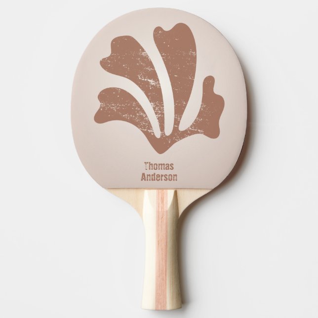 Pala De Ping Pong Arte abstracto algas marrones, kelp (Anverso)