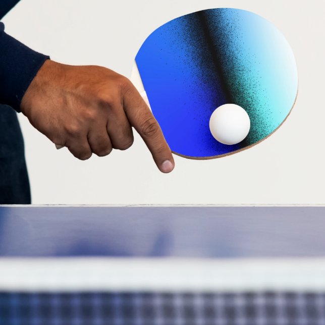 Pala De Ping Pong Arte abstracto azul negro (in situ)
