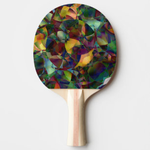 Pala De Ping Pong Arte abstracto colorido y caleidoscópico