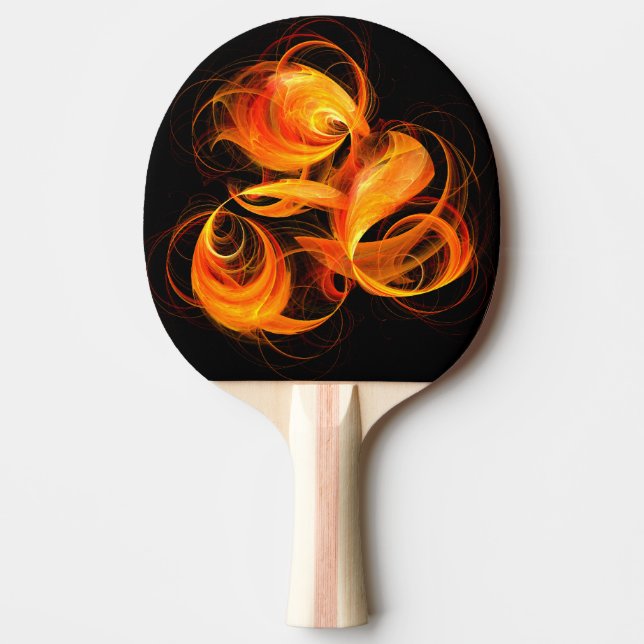 Pala De Ping Pong Arte abstracto de bola de fuego (Anverso)