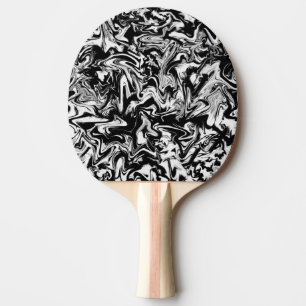Pala De Ping Pong Arte abstracto Minimalista en blanco y negro con g