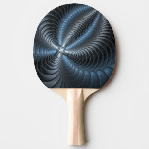 Pala De Ping Pong Arte abstracto moderno fractal 3D gris azul plásti