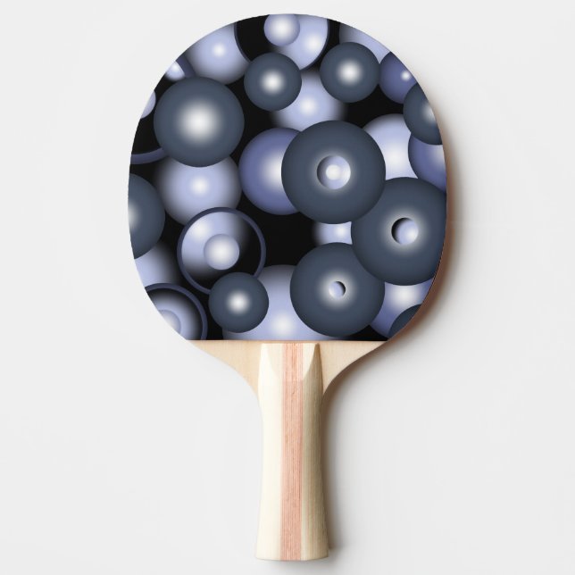 Pala De Ping Pong Arte abstracto orbital de círculo global concéntri (Anverso)
