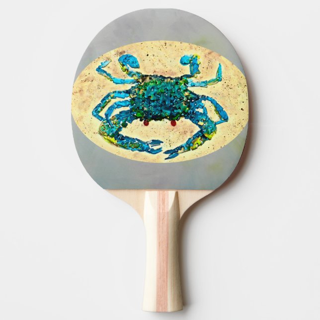 Pala De Ping Pong Arte de animales de cráneo azul (Anverso)