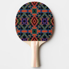 Pala De Ping Pong Arte de línea de patrón de mosaico simétrico del s