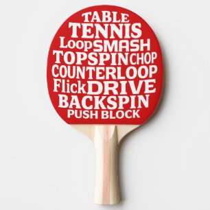 Pala De Ping Pong Arte de Palabras de Tipografía Moderna Texto Bla