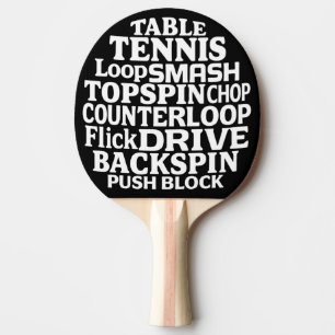 Pala De Ping Pong Arte de Palabras de Tipografía Moderna   Texto Bla