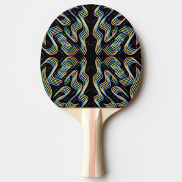 Pala De Ping Pong Arte de patrón de filas de cinta de colores de arc