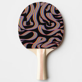 Pala De Ping Pong Arte de patrón de giros de cinta de colores de arc