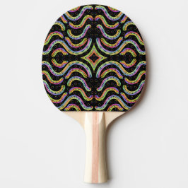 Pala De Ping Pong Arte de patrón repetido de cuerda de colores arcoí