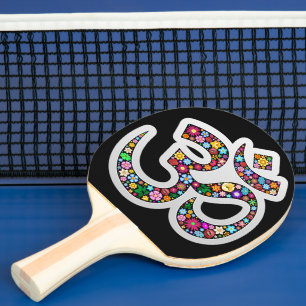 Pala De Ping Pong Arte del símbolo floral Namaste