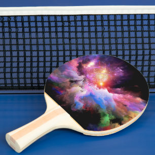 Pala De Ping Pong Arte en la nube de SlipperyJoe abstracto vibrante