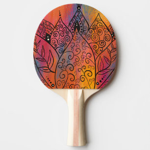 Pala De Ping Pong Arte floral de bonito