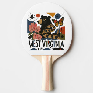 Pala De Ping Pong Arte Folclórico Salvaje y Maravilloso de Virginia 
