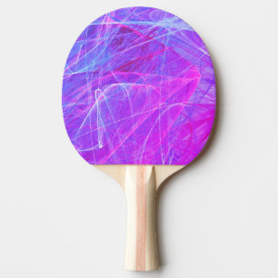 Pala De Ping Pong Arte fractal rosa, azul, lilaco abstracto