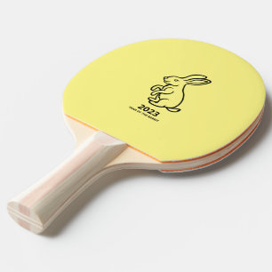 Pala De Ping Pong arte lineal de conejo 2023