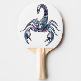 Pala De Ping Pong Arte Mecánico Escorpión Cibernético Irisado