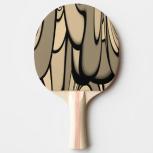 Pala De Ping Pong Arte moderno derritiendo tonos marrones