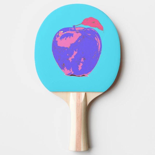 Pala De Ping Pong Arte pop de Apple morado (Anverso)
