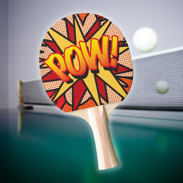 Pala De Ping Pong Arte Pop de Cómic Divertido Moderno POW (Subido por el creador)