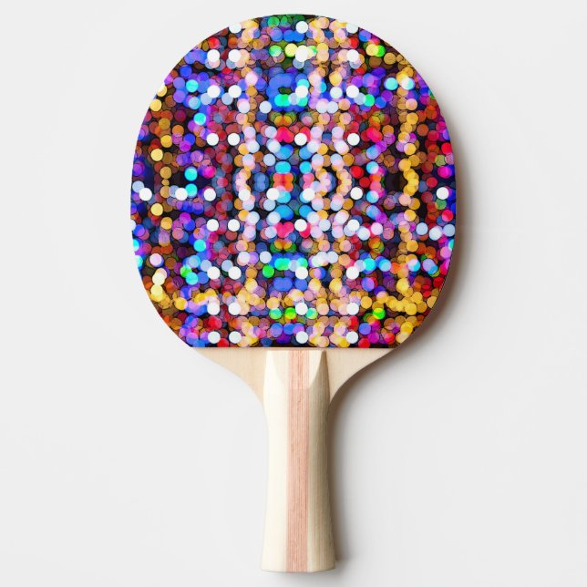 Pala De Ping Pong Arte purpurina colorido (Anverso)