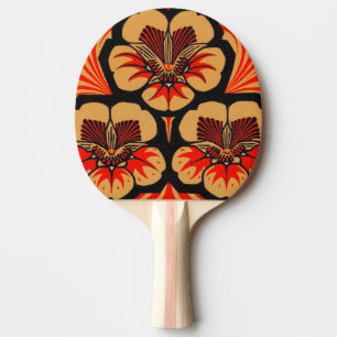 Pala De Ping Pong Arte vintage Art Nouveau Julie de Graag Flor Xilog