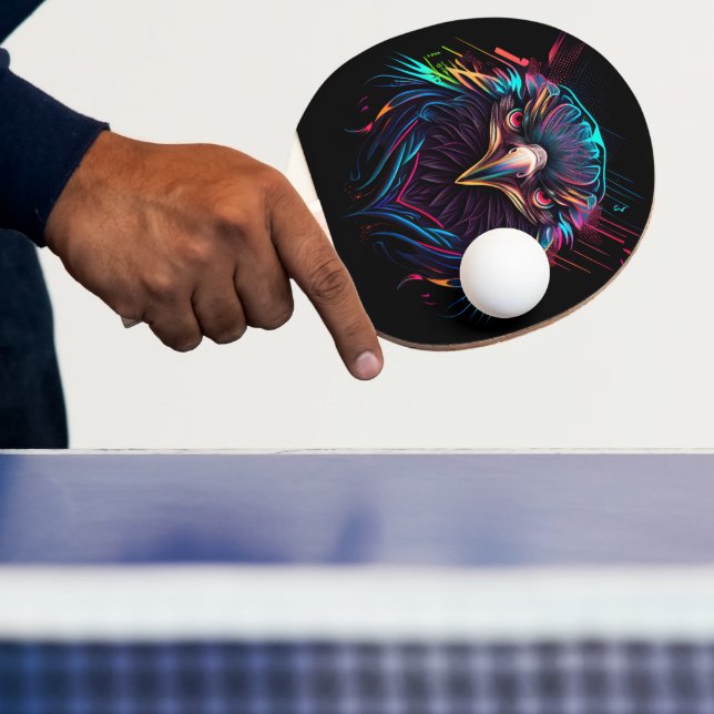 Pala De Ping Pong Artista del águila de Neón Luminoso brillante (in situ)