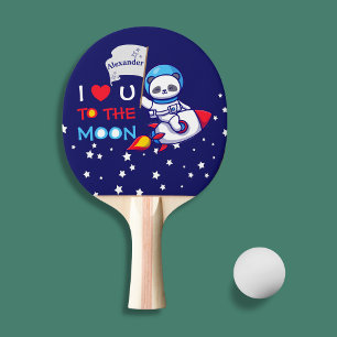 Pala De Ping Pong Astronauta Cute Panda De Oso En Los Niños De Los B