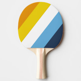 Pala De Ping Pong Atardecer de Carbón Rayado Negrita