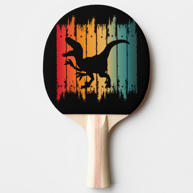 PALA DE PING PONG ATARDECER DINOSAURIO 2 (Anverso)