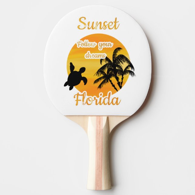 Pala De Ping Pong Atardecer en Florida (Anverso)