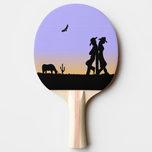 Pala De Ping Pong Atardecer en la extensión occidental (Reverso)
