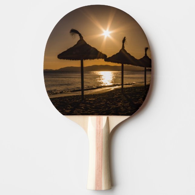 Pala De Ping Pong Atardecer en la playa, Mallorca, España (Anverso)