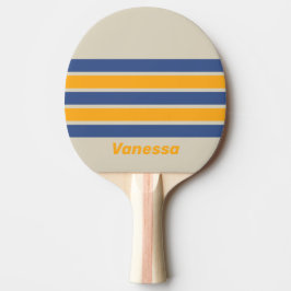 Pala De Ping Pong Atardecer Retro Blue Crush a través de Franjas con