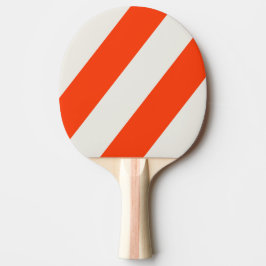 Pala De Ping Pong Atardecer Retro Naranja Tres Franjas Negras
