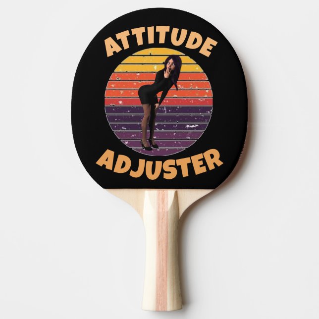PALA DE PING PONG ATTITUDE ADJUSTER WIFE FUNNY PONG PADDLE  (Anverso)