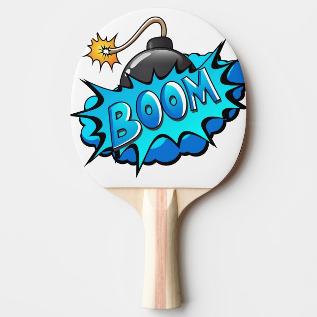 Pala De Ping Pong ¡Auge cómico de la bomba del estilo del arte pop! (Anverso)