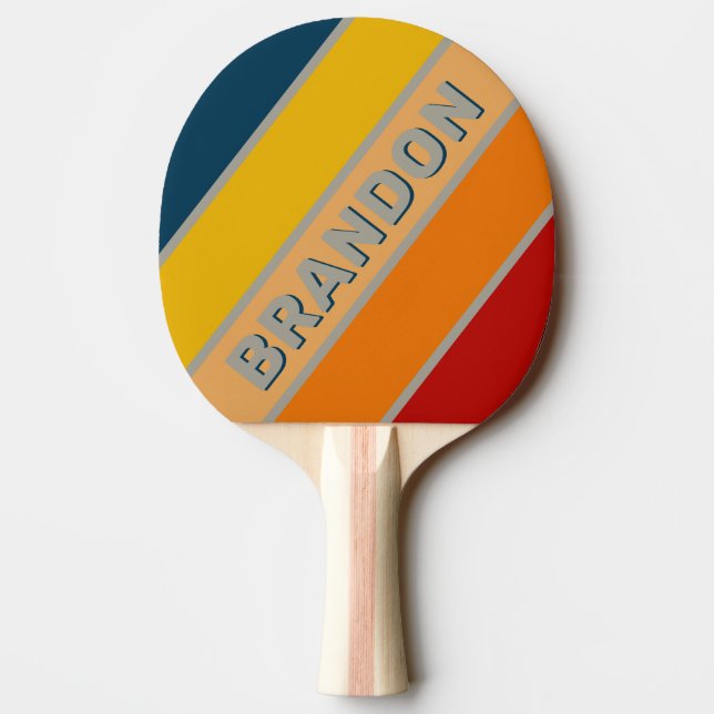 Pala De Ping Pong Aurora Arcade Bold Striped with Name (Reverso)