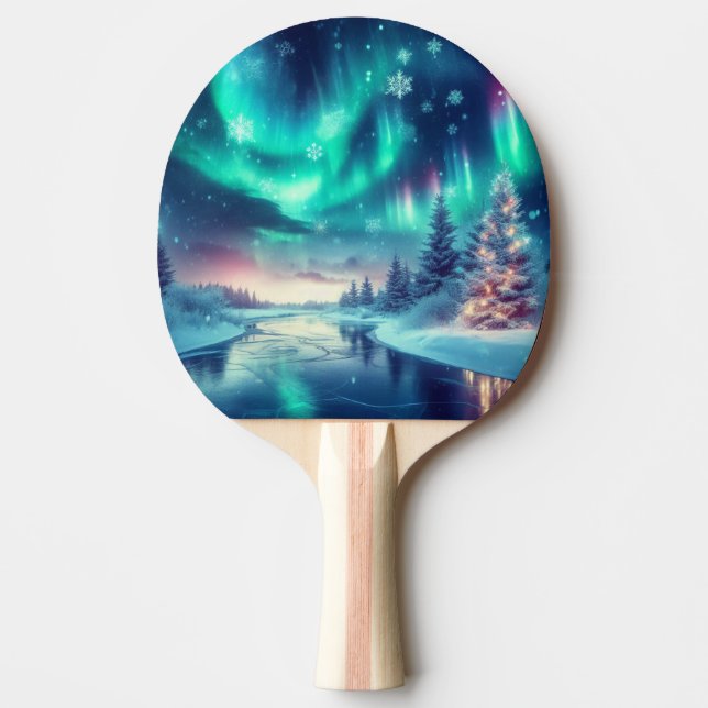 Pala De Ping Pong aurora borealis/Navidades/invierno (Anverso)