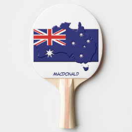 Pala De Ping Pong AUSTRALIA FLAG & MAP personalizado