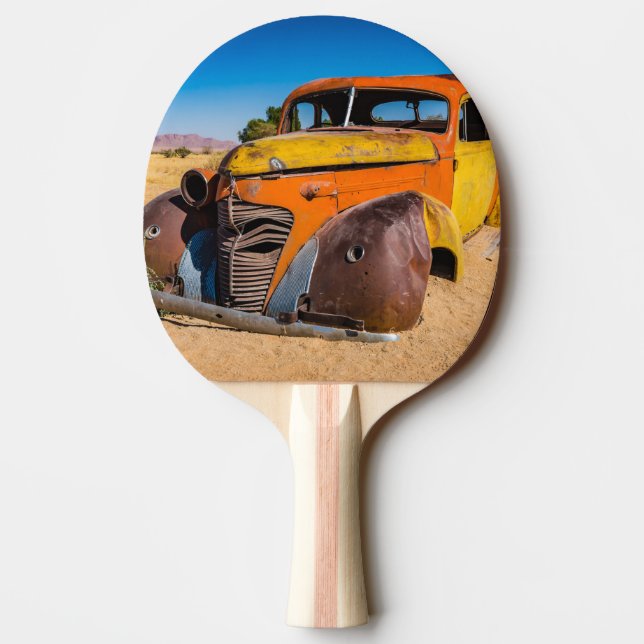 Pala De Ping Pong Auto viejo y abandonado en Solitaire, Namibia (Reverso)